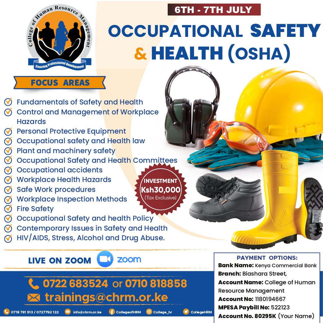 OCCUPATIONAL  SAFETY & HEALTH (OSHA) 